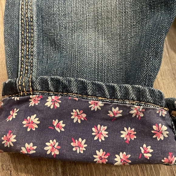 Oshkosh B’Gosh Overalls Denim Girls Floral size 12 months - Picture 2 of 6